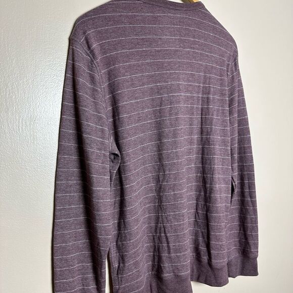 CLEARANCE! Men’s Purple Sonoma Striped L/S Crewneck Size M - Picture 4 of 5
